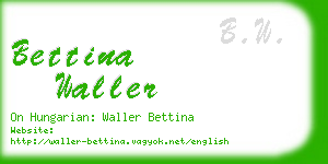 bettina waller business card